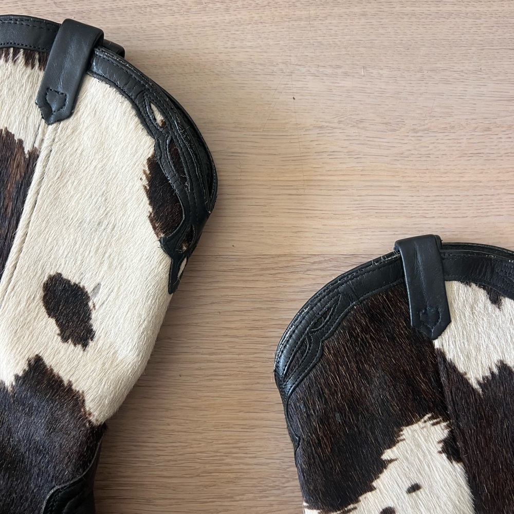 Vintage Cow Hide Cowboy Boots - Picture 3 of 5